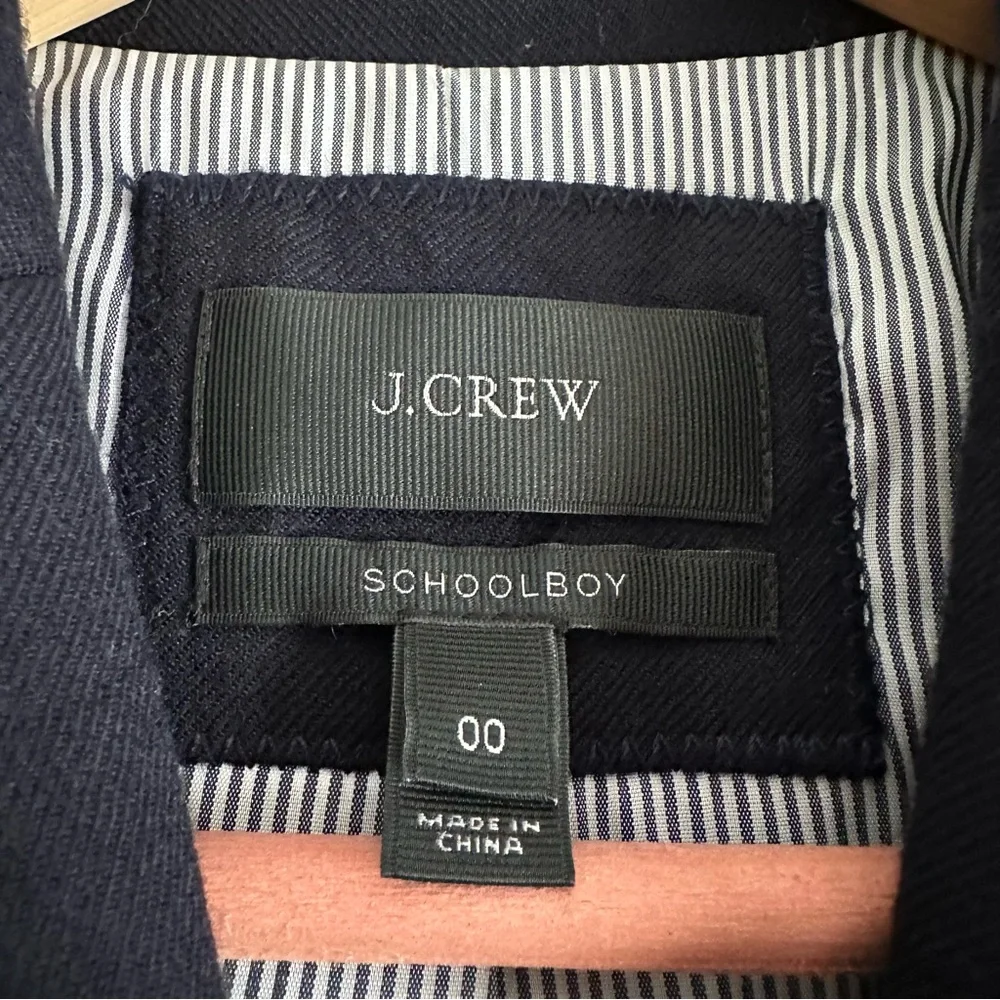 J. Crew •‎ Schoolboy Wool Blazer in Navy